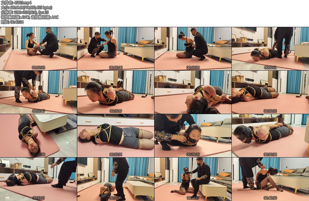 [李大侠] 绳模刘娜的故事之三短裤黑丝-丝依依