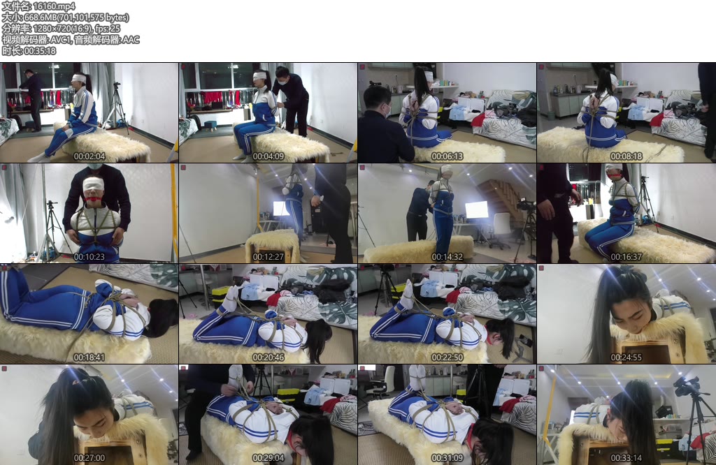 [绳之韵] 子晴绳艺打工纪（第一集）清纯靓丽女高生的痛苦初体验，极限后观音驷马-丝依依