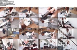 [子衿原创] 菲菲JK服镣铐换丝袜，驷马挣扎跪地行走上楼梯拿钥匙解锁，反铐被TK挠痒-丝依依