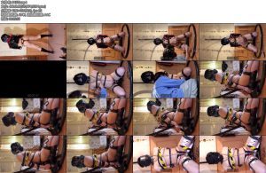 [RLL原创] 胡腾赛车服拘束皮衣手铐振动开腿放置电击-丝依依