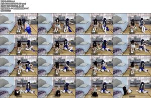 [新月原创] 佳怡何露西施小草神自缚日式驷马分腿缚自信满满最后打脸解不开了两个人被绑晕了-丝依依