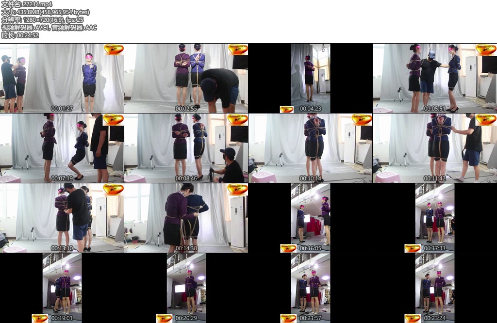 [魅影空间] 双人捆绑拔河瑞雪白冰这对患难姐妹KB拔河游戏-丝依依