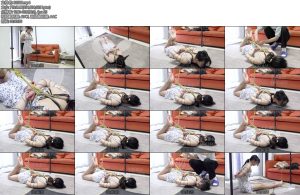 [子衿原创] 琳琳五花驷马绑好了假装外出留她一个人放置在家被绑到快要哭了-丝依依