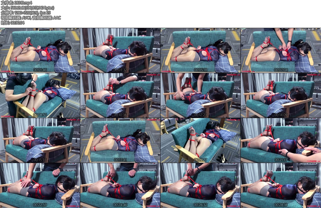 [绳精病] 丝滑女孩紧缚驷马放置无助挣扎-丝依依