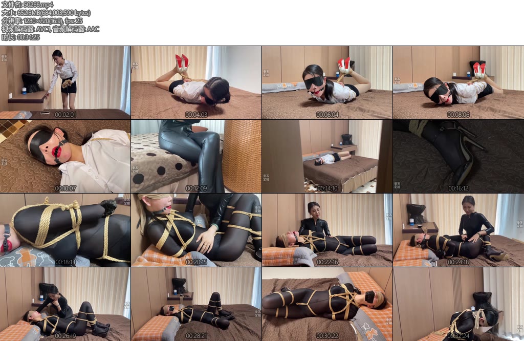 [云雀原创] 不自量力的女飞贼上女特工居家自缚太过大意女飞贼趁虚而入将其迷晕并捆绑玩弄-丝依依