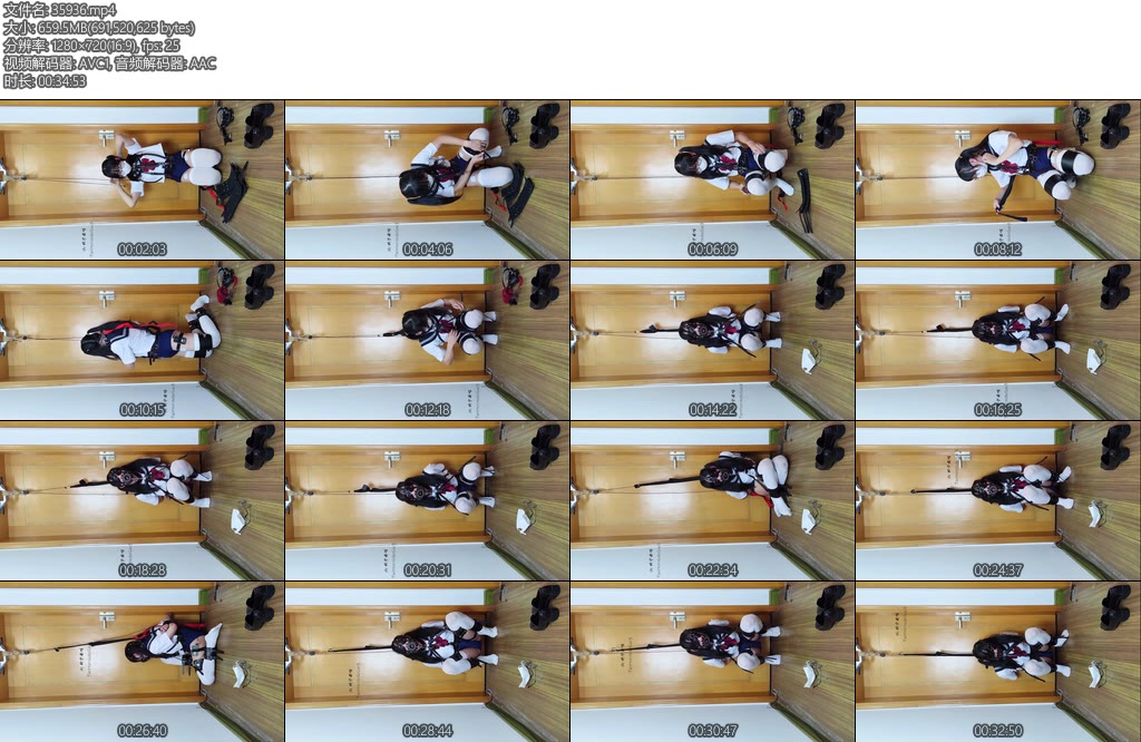 [坎喵原创] 绝望的自缚白丝死库水JK复刻脱出不可能强高电击刚塞脱缚失败-丝依依