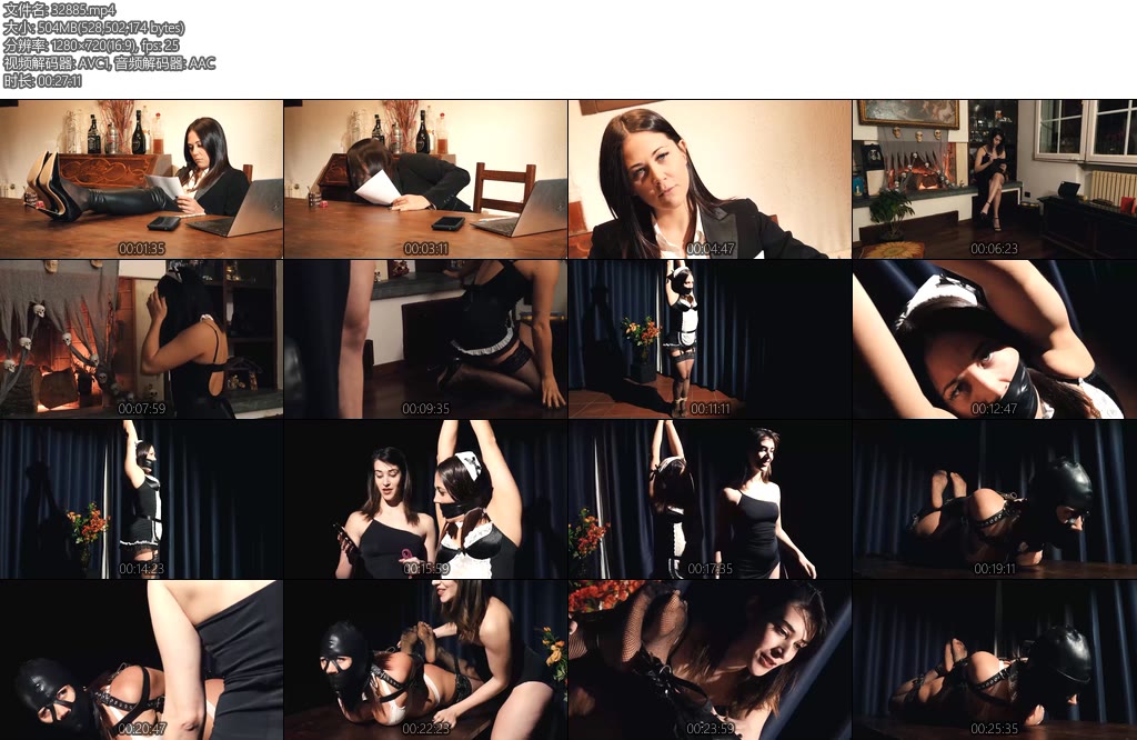 [欧美绳艺] Mia and Scarlett When the maid is under cover-丝依依