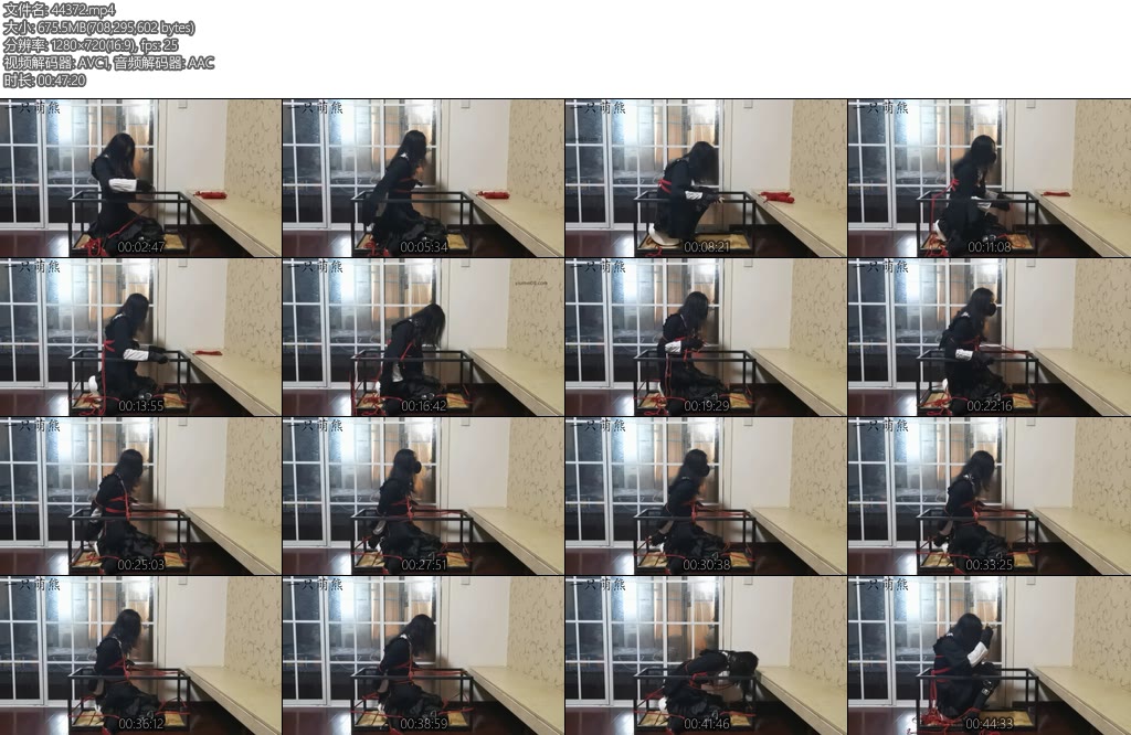 [一只萌熊] 坐在电动木马上的直臂固定自缚-丝依依