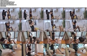 [凛凛蝶] 海砂10cm高跟鞋兔女郎单腿吊全身捆绑玩具震动后下ti喷水下-丝依依