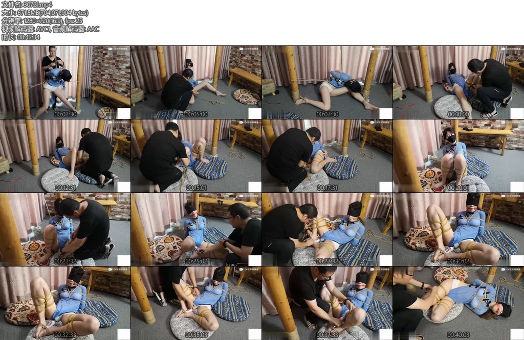 [随心原创] 杨蕊透明五四装 性感长腿五花驷马分腿蟹缚-丝依依