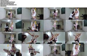 [樱束原创] 老师严惩顶嘴女学生19岁新模思思首片发售叛逆的女学生上课顶撞老师被老师单脚吊戒尺抽打TK惩戒-丝依依