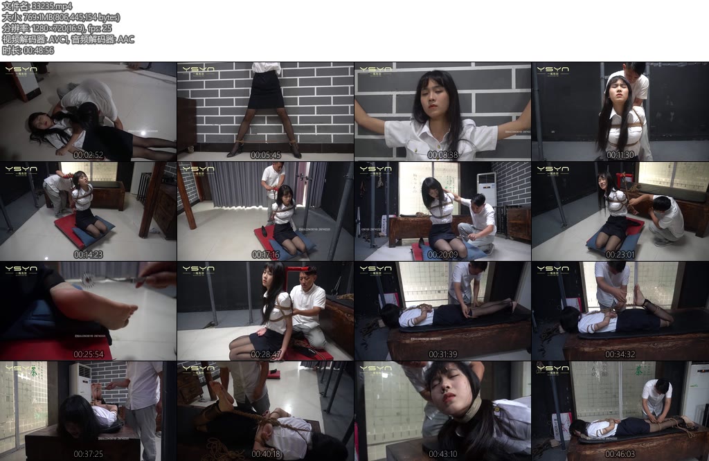 [一绳有你] 深入虎潭绝佳小美女婷婷身为国际女井花只身一人深入虎潭调查黑老大被打晕堵嘴捆绑餐车直臂挠脚心驷马紧缚丝袜至死-丝依依