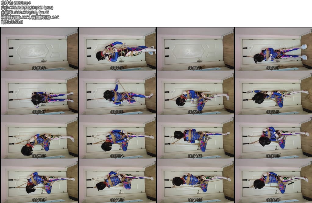 [亚洲绳艺] 狗头DVAの单腿吊缚-丝依依