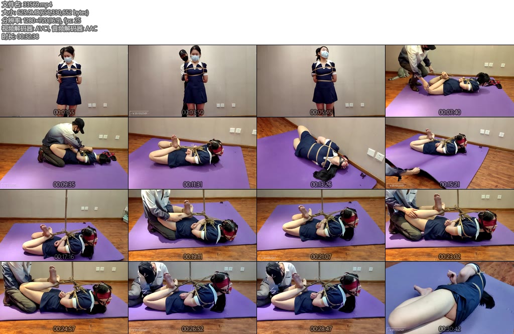 [一绳所爱] 小花影马具口球极限驷马-丝依依