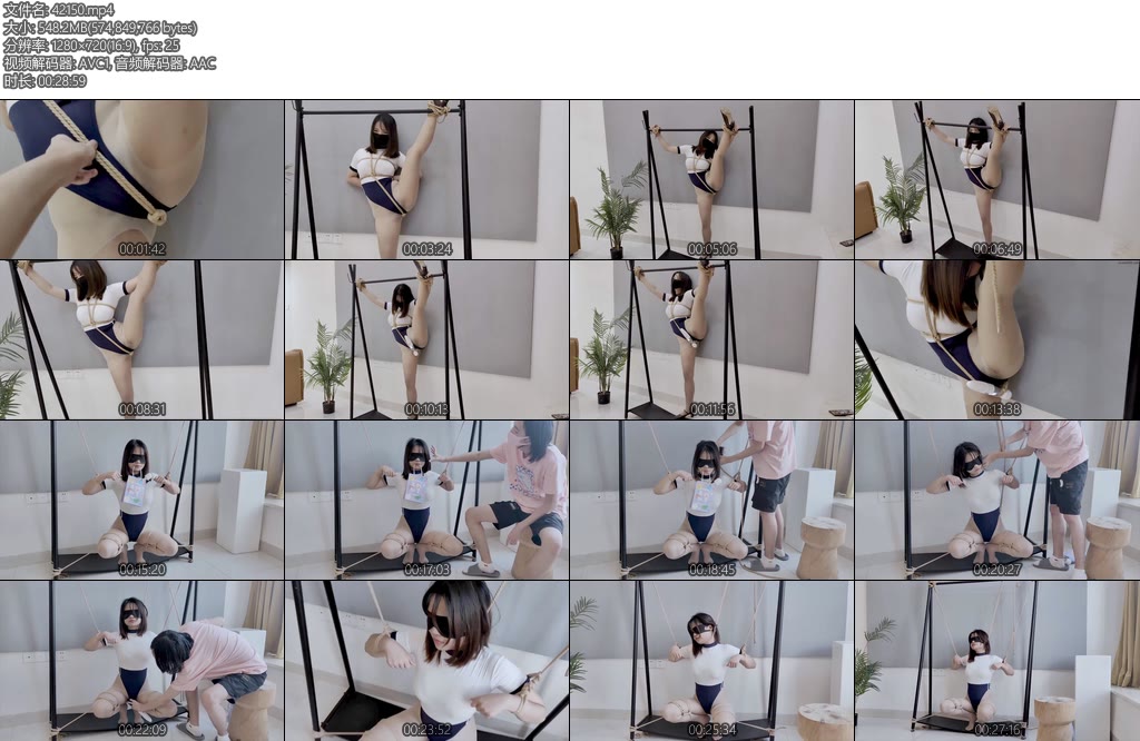 [凛凛蝶] 海砂体操服肉丝少女的母狗柔韧性训练极限一字马单腿吊放置羞辱-丝依依