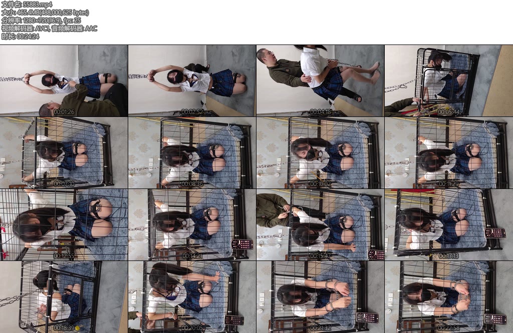 [束缘阁] 晓雪笼中少女胸部电击折磨-丝依依