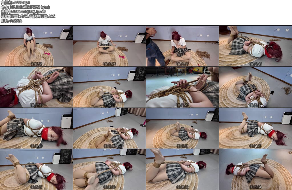 [一绳所爱] 依依脱缚挑战二驷马缚原味堵嘴依依一脸懵逼-丝依依