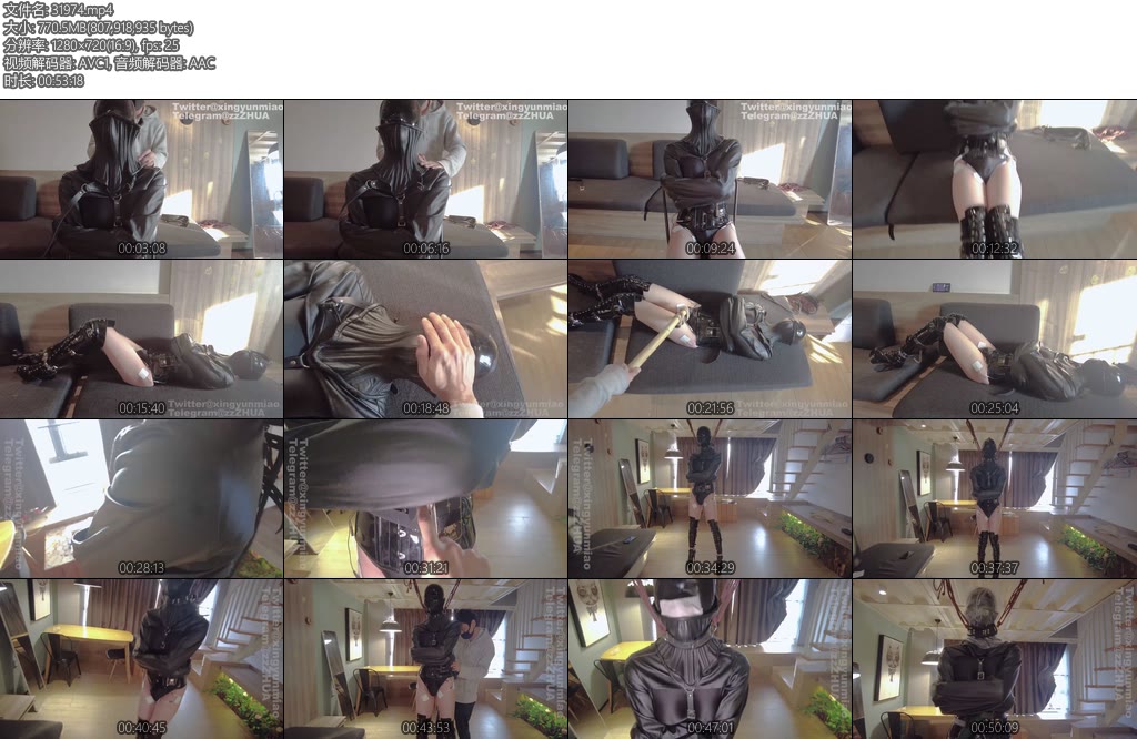 [鹿角与猫爪] 漫画复刻看见一张很涩情的插画装备都有那就拿爪爪来实践高筒高跟靴泳衣束腰高脖限位束颈拘束衣电击器训练器固定棒棒X_X吊颈罚站强高-丝依依