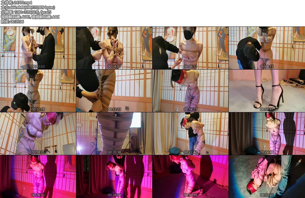 [一绳所爱] 喵喵极限后手观音吊在竹竿上-丝依依