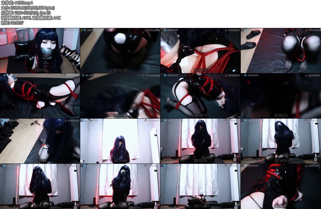 [JIOJIO原创] JIOJ缚馆 17喜多川吊带黑丝兔女郎cosTK日式红绳M腿连红绳紧缚丝袜堵嘴胶带封口内置郊狼电击放置皮鞭SP下方震动固定强高-丝依依