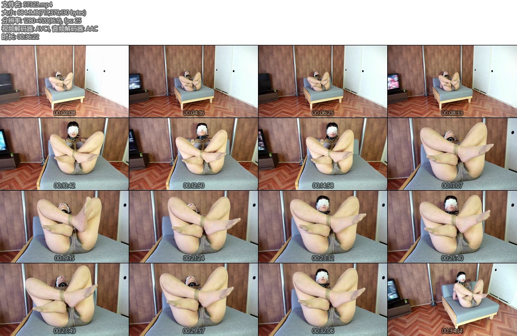 [亚洲绳艺] 胡坐縛りまんぐり返し放置Crosslegged bondagePiledriverAbandoned-丝依依