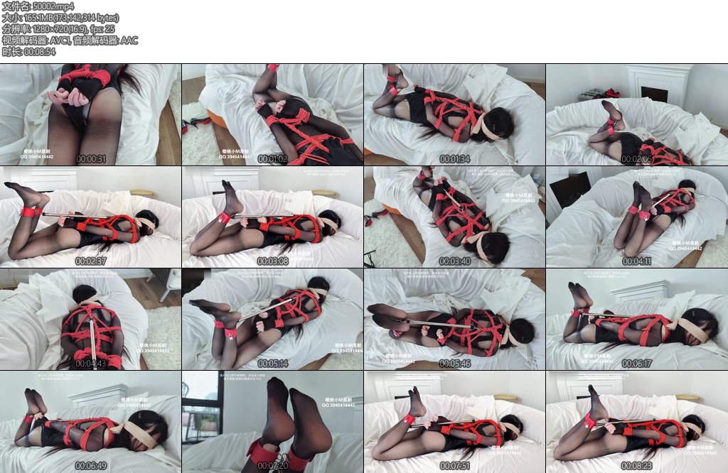 [樱桃小M] 性感妖娆的连体黑丝来了这次绑的紧点好好玩弄一下-丝依依