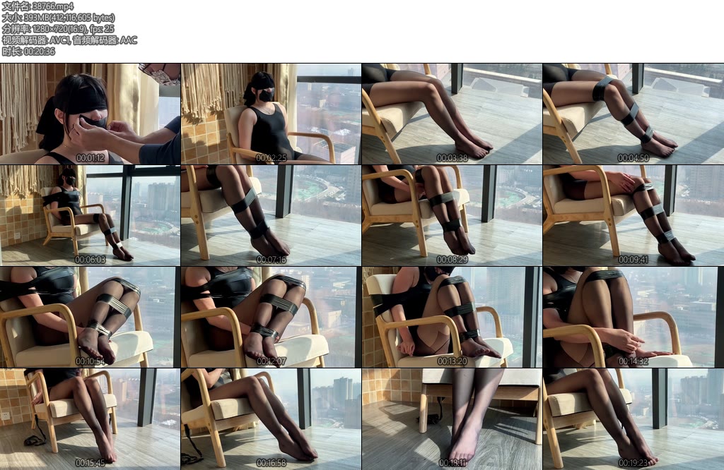 [默示录] 缚艺录小琪阳光下多角度的黑丝暖色诱惑-丝依依