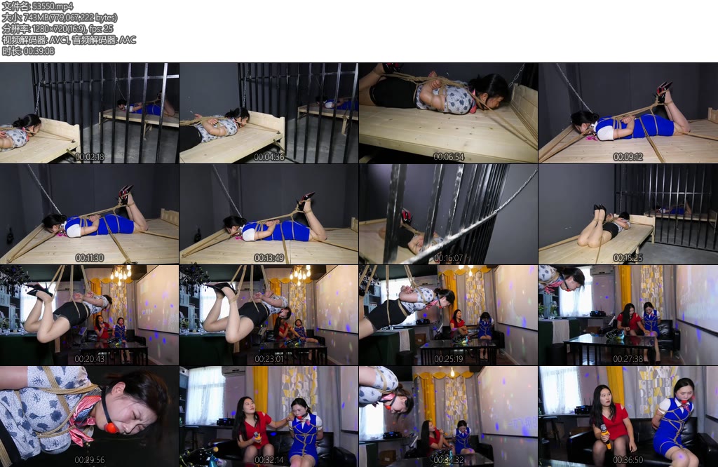 [胜景影视] 被囚的空姐上集两名空姐被女黑老大绑架到地下会所囚禁病吊缚折磨-丝依依