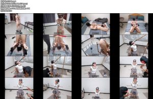 [飞天原创] 易美一天一夜 ,贞操带重型脚镣艰难行走,床上驷马深喉，拘束架后弓sp重击，k9架铁家伙深喉-丝依依