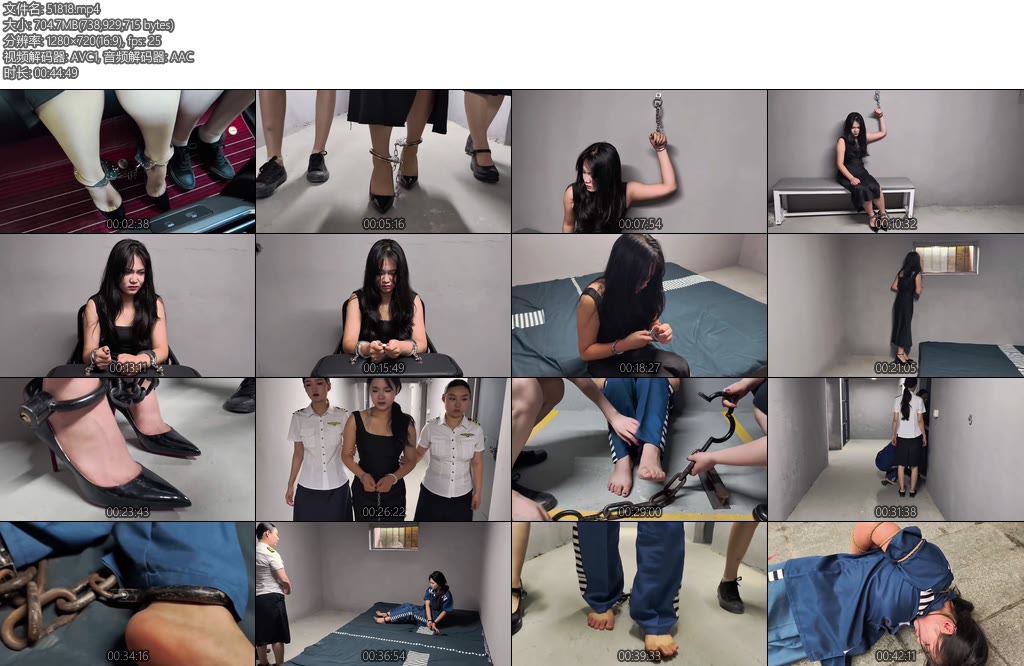 [鑫鑫原创] 新模特李沐雇凶杀害渣男男朋友被逮捕后严加看管手铐脚镣死铐最后被判刑五花大绑枪决高颜值美女演技好-丝依依