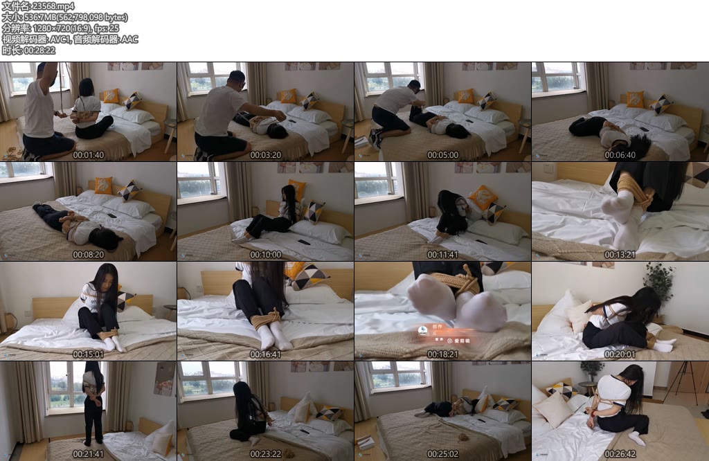 [JS原创] 雯雯 白棉袜捆绑-丝依依