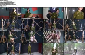 [潜伏者] 潜伏军统内漂亮美女朱红婷婷被五花大绑刑房老虎凳攒子挠脚心三角木马坚强不屈押赴刑场英勇牺牲-丝依依