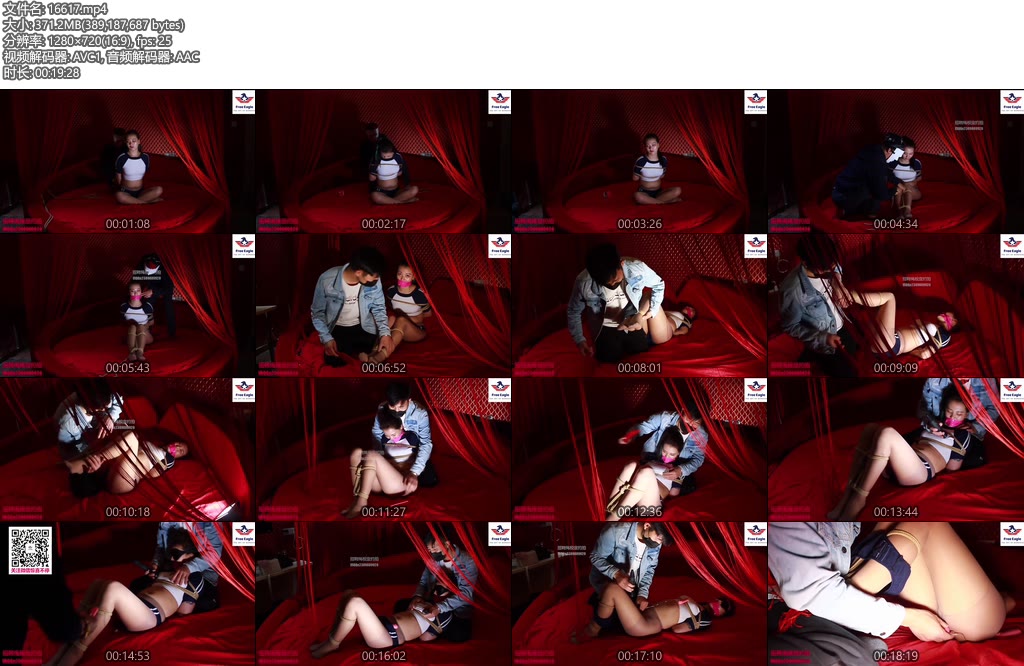 [自由鹰束艺] 学生妹小爱约到情趣酒店玩耍，肉丝体操衣蒙眼封嘴捆绑挠脚心TD大棒震动敏感部位！-丝依依