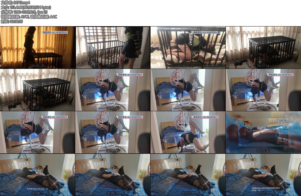 [雨桐原创] 188CM长腿伪娘女王被诱骗笼子囚禁花式吊后手直臂驷马释放沦为雨桐的M-丝依依