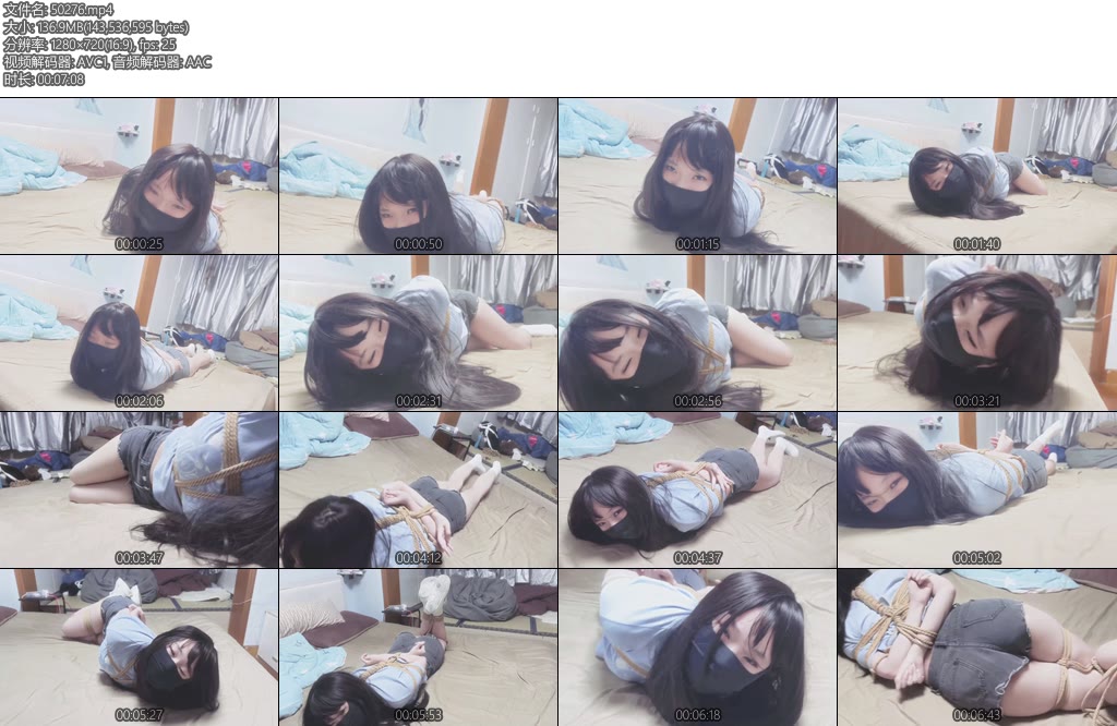 [wokunle] 困困第十六弹第一次尝试露脸戴口罩捆绑挣扎-丝依依