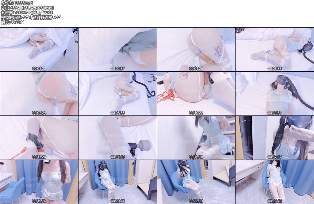 [窒物者] 全程防毒面罩+一体吊带袜+全身紧缚盲眼下楼梯，多视角拍摄，各种呻吟声迭起-丝依依