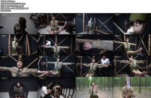 [胜景影视] 特工玫瑰深入敌人内部漂亮女特工身份暴露被捕鸭子坐走绳戴竹枷挠痒老虎凳鞭打关铁笼刑场五花大绑英勇牺牲-丝依依