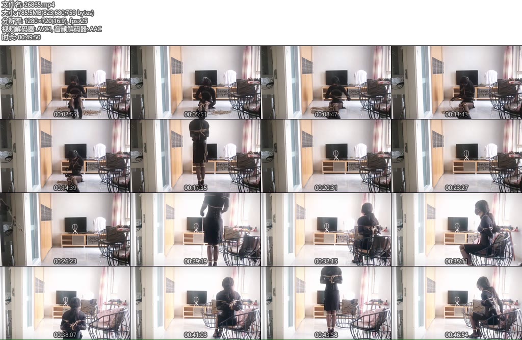 [亚洲绳艺] 丝妹薇薇 薇薇黑色开叉裙连体手套黑色丝袜日式自缚-丝依依