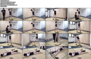 [涵涵原创] 强制分腿器强制开叉X_X吊绑站立TJ双腿发软颤抖PAOJI墙制-丝依依