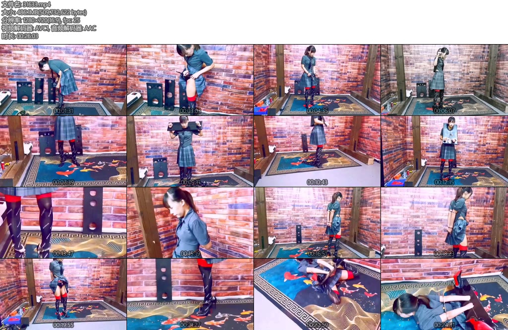 [飞天原创] 妍儿穿上双羊具电动晀单和三种木枷一字铐5公斤至20公斤多种脚镣体验-丝依依