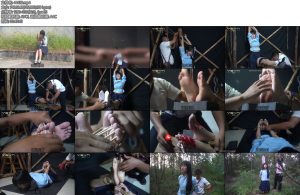 [一绳有你] 青春的火焰五四装女孩被抓刑讯逼供老虎凳打挠蜡烛烧烫脚心驷马紧敷晕死刑场五花大绑枪决-丝依依
