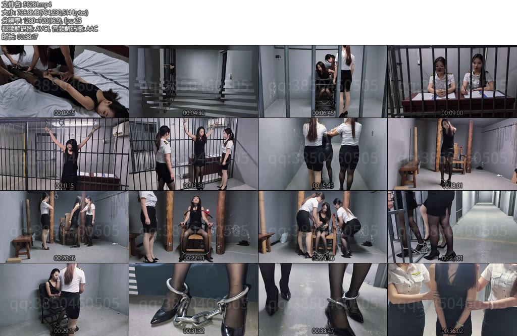 [忘忧社] 新模特小可冉冉饰演女J张澜逃跑被抓后因拒不交代被吊起来惩罚还是不说后又被带到刑讯室反手吊电椅惩罚最后终于坚持不住交代了自己的杀人经过被JC收押-丝依依