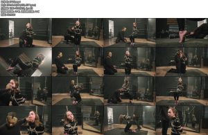 [欧美绳艺] Arina in a catsuit Bondage and discipline spanking training-丝依依