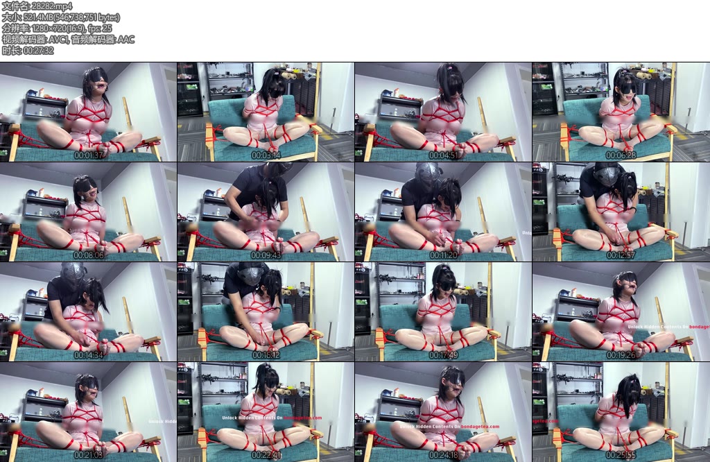 [绳精病] 女孩被紧缚放置拼命挣扎无法摆脱-丝依依