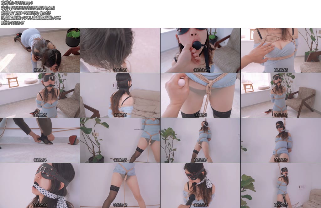 [Raymond] 邻居人妻第4集在家等待调教的邻居人妻乔乔原味堵嘴假Y口塞TD分腿固定股绳棒棒强G-丝依依