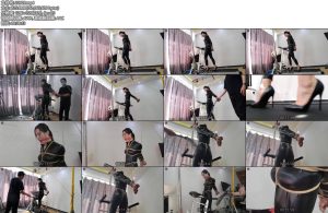 [绳之韵] 菲菲科学健身第三拍（第二集）跑步机上的黑胶衣、后手吊、鞭打-丝依依