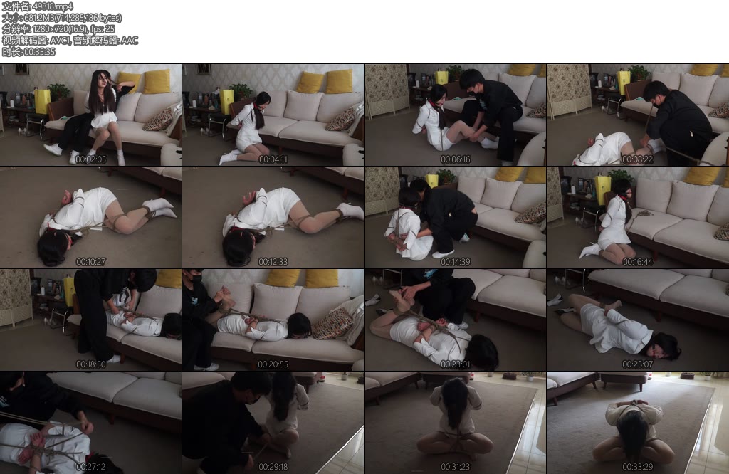 [小兔奶糖] 2025约拍第七弹希希白衣白靴肉丝捆绑-丝依依