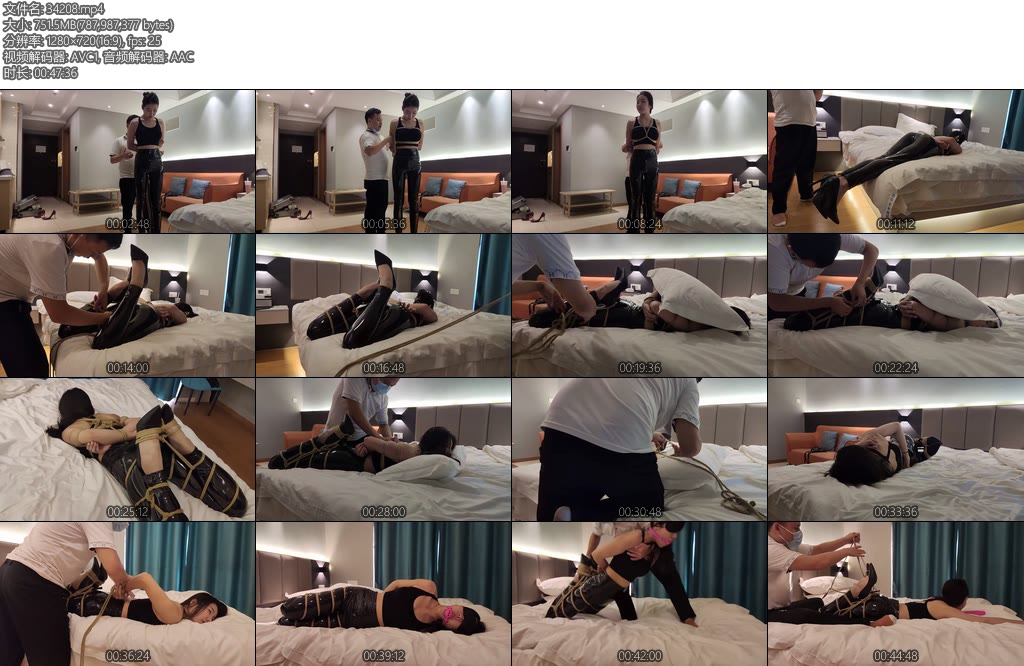 [素人原创] 169身高礼仪模特 小玉镜面皮裤瑜伽内衣背心捆绑调教-丝依依