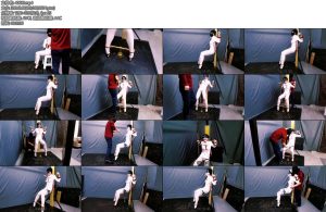 [飞天原创] 新模特18岁网络女主播晓琳儿强制马步拘束架调教-丝依依