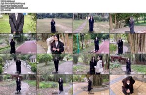 [MUMUZI] 戴着口球公园户外露出体验塞入蛋蛋控制打抖展示时路人在旁略显尴尬结尾彩蛋X_X手铐束胸户外露出室外COS-丝依依